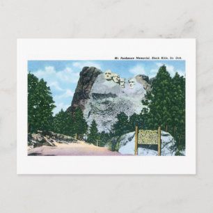 Mt. Rushmore, Black Backe, South Dakota Vykort