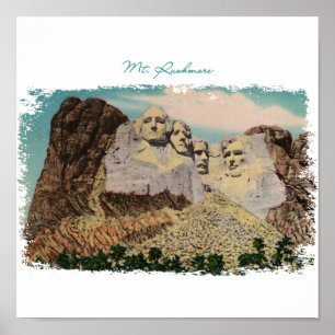 Mt. Rushmore-målat Kanvastryck Poster