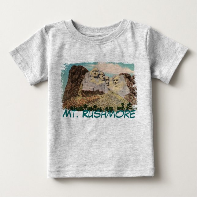 Mt. Rushmore Painting Baby Shirt T-shirt (Framsida)