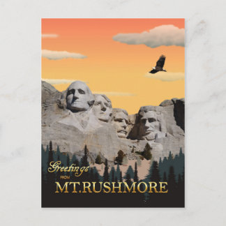 Mt. Rushmore, South Dakota Postcard Vykort
