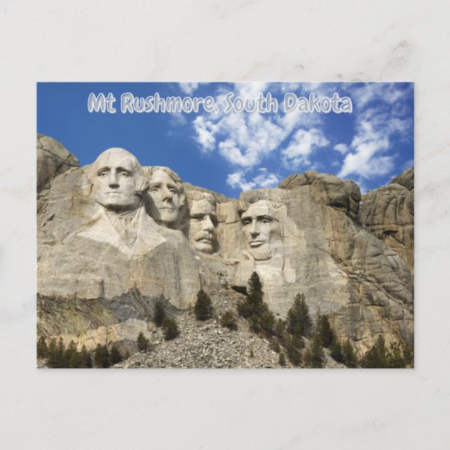 Mt Rushmore, South Dakota Postcard Vykort (Framsida)