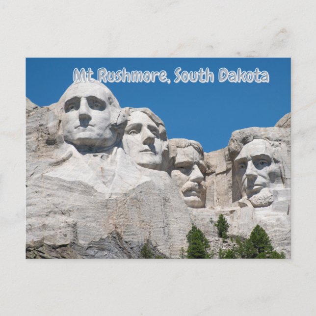 Mt Rushmore, South Dakota - vykort (Framsida)