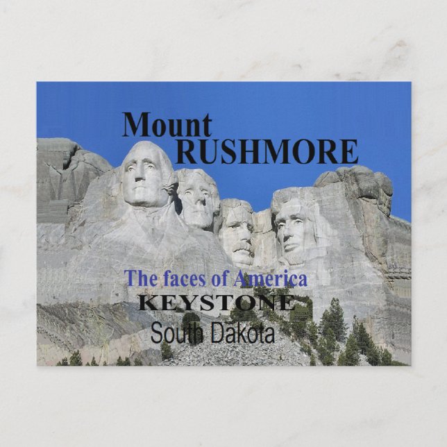 Mt. Rushmore Vykort (Framsida)