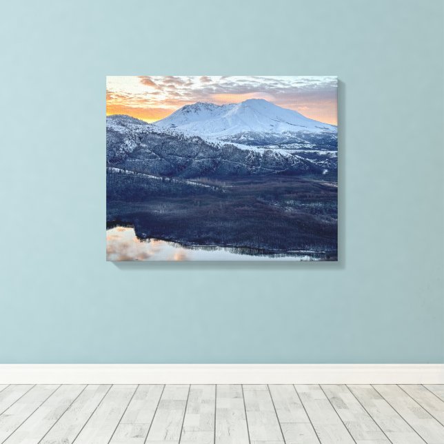 Mt. Saint Helens omslagna canvas (Insitu (trägolv))