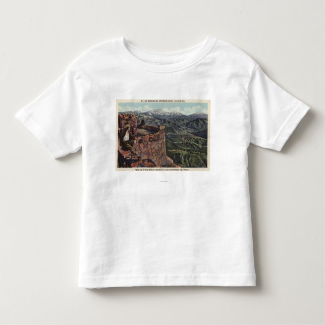 Mt. San Bernardino, kant O världen Hwy T-shirt (Framsida)