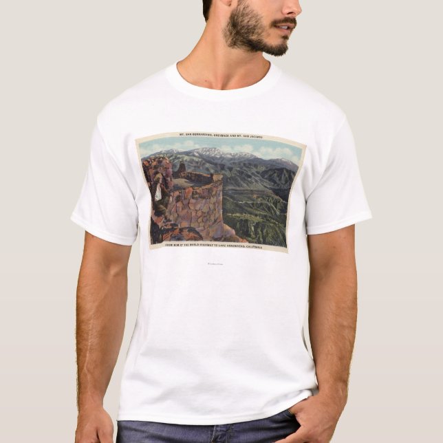 Mt. San Bernardino, kant O världen Hwy Tee Shirt (Framsida)