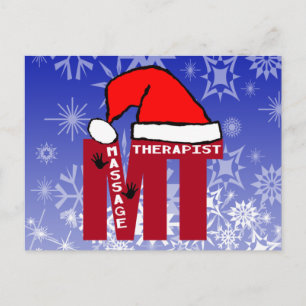 MT SANTA - MASSAGE TEERAPIST CHRISTMAS SANTA HELG VYKORT