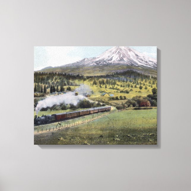 Mt. Shasta and Southern Pacific Rail Canvastryck (Framsida)