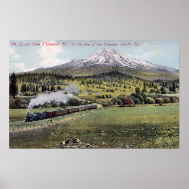 Mt. Shasta and Southern Pacific Rail Poster (Framsidan)