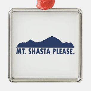 Mt. Shasta California Snälla Julgransprydnad Metall