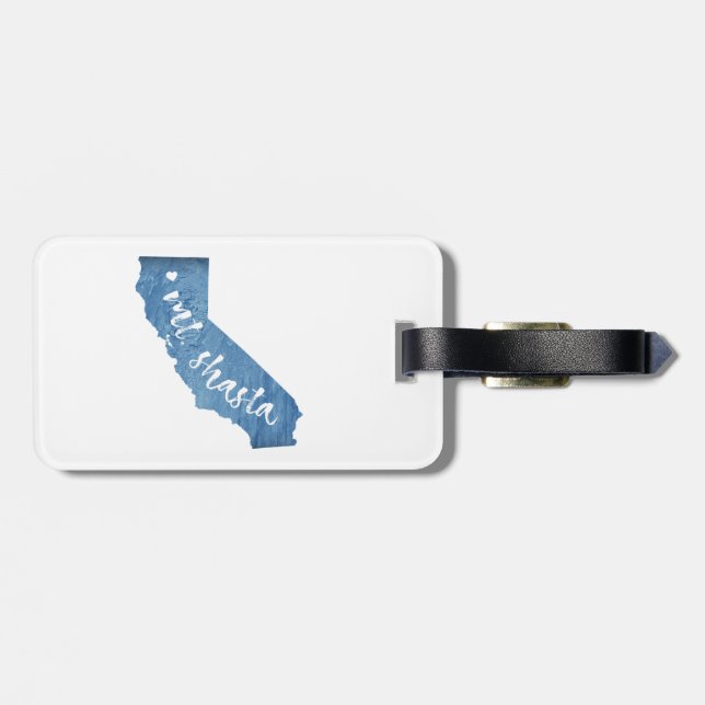 Mt. Shasta California Wood Grain Bagagebricka (Baksida Vågrät)