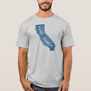 Mt. Shasta California Wood Grain T Shirt