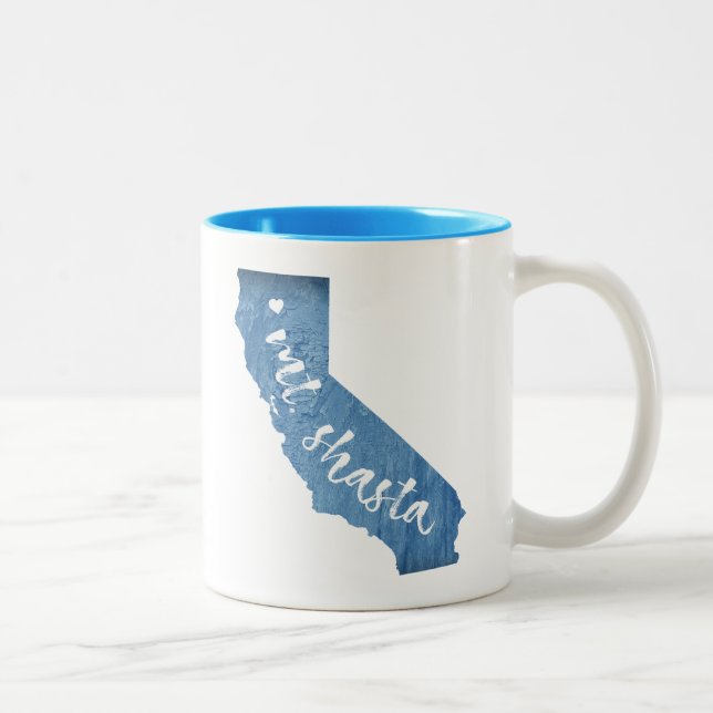 Mt. Shasta California Wood Grain Två-Tonad Mugg (Höger)