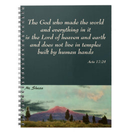 Mt. Shasta Christian Notebook Anteckningsbok