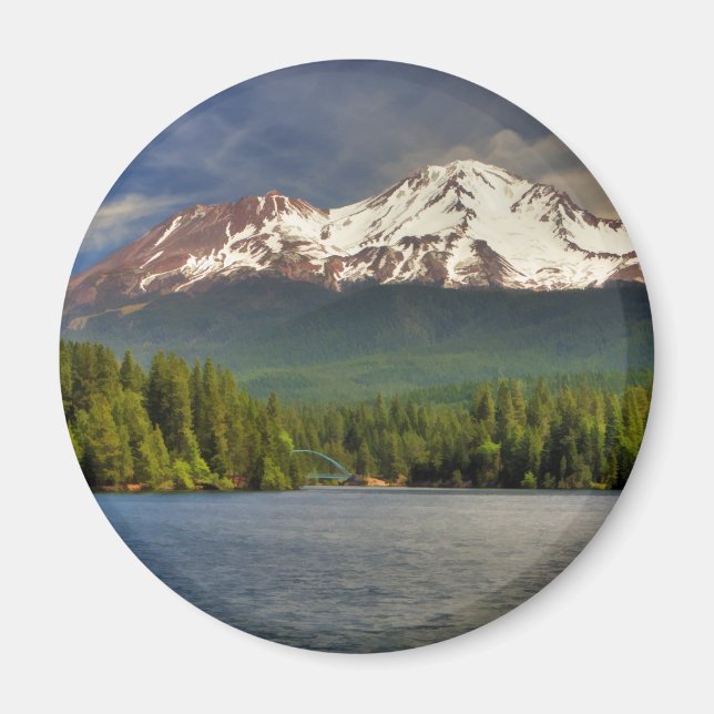 MT SHASTA FRÅN SJÖ SISKIDIN MAGNET (Framsidan)