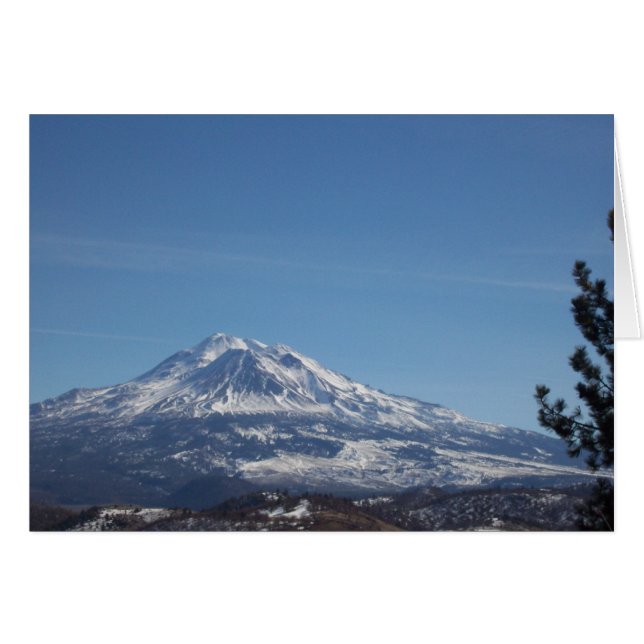 Mt Shasta Hälsningskort (Framsidan Horizontal)