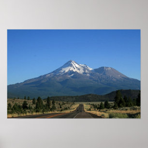 Mt. Shasta Kalifornien - vulkan Poster