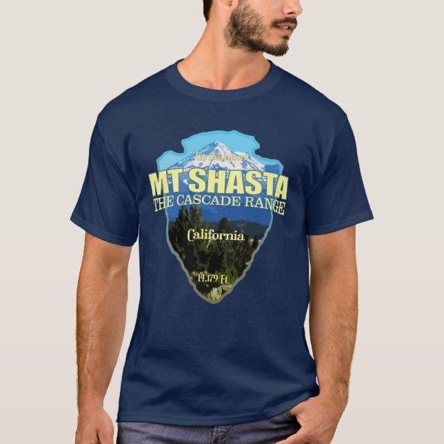 Mt Shasta (pilhuvud) T Shirt (Framsida)