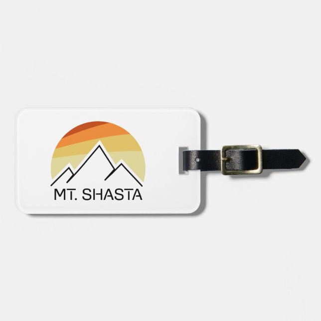 Mt. Shasta Retro Bagagebricka (Horisontell Framsida)