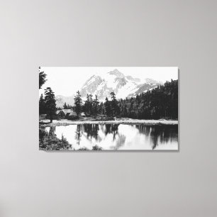 Mt. Shuksan och Mt. Baker Lodge Photograph Canvastryck