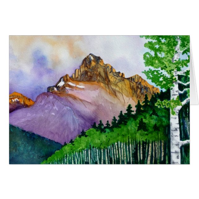 Mt. Sneffels på sommaren Hälsningskort (Framsidan Horizontal)