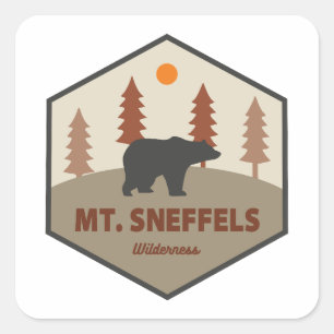 Mt. Sneffels Wilderness Colorado Bear Fyrkantigt Klistermärke