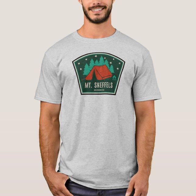 Mt. Sneffels Wilderness Colorado Camping T Shirt (Framsida)