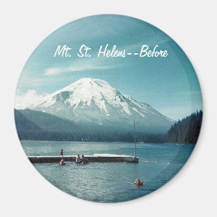 Mt. St Helens--För runda Magnet