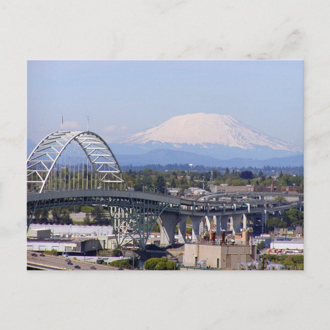 Mt St Helens & Fremont Bridge Postcards Vykort (Framsida)