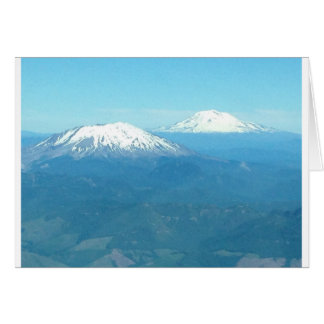Mt St Helens och Mt Adams från luft Hälsningskort