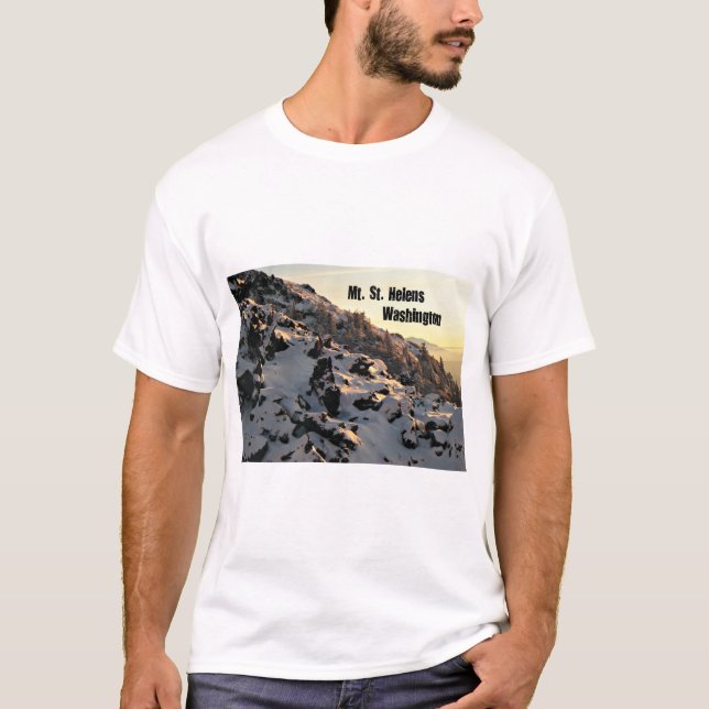 Mt St Helens, WA T Shirt (Framsida)