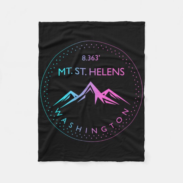Mt. St. Helens Washington Bergsklättring Vandring  Fleecefilt (Framsidan)