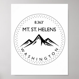 Mt. St. Helens Washington Bergsklättring Vandring Poster