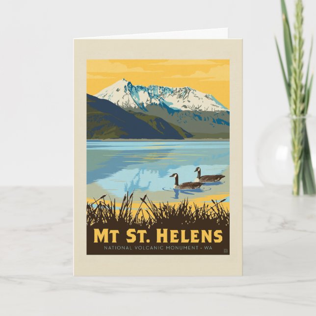 Mt St. Helens | Washington Kort (Framsida)