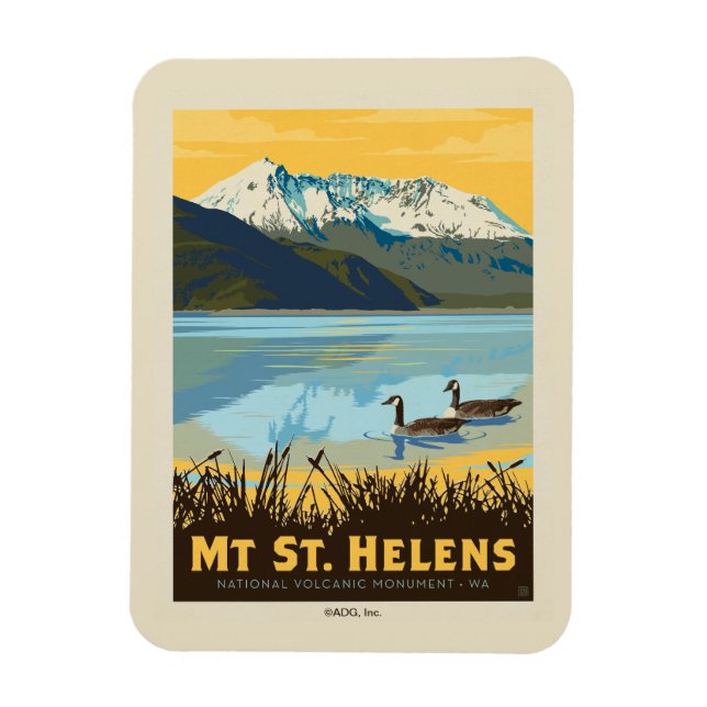 Mt St. Helens | Washington Magnet (Vertikal)