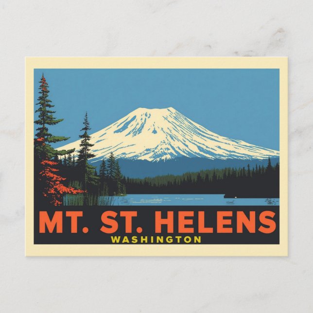 Mt. St. Helens Washington Vykort (Framsida)