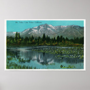Mt. Tallac och Lake Tahoe, Kalifornien Poster