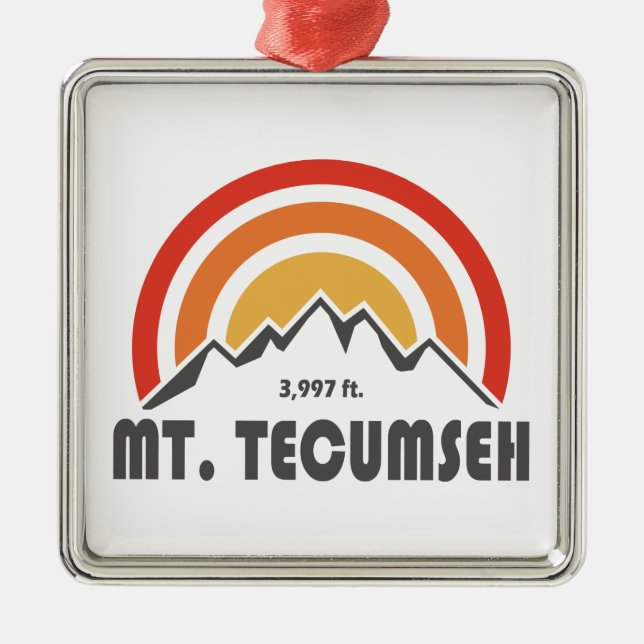 Mt. Tecumseh New Hampshire Julgransprydnad Metall (Framsidan)