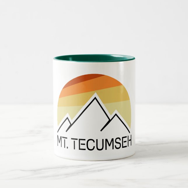 Mt. Tecumseh New Hampshire Retro Två-Tonad Mugg (Center)