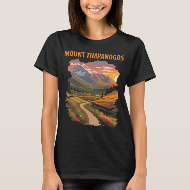 Mt Timpanogos Utah Berg Retro Resa T Shirt (Framsida)