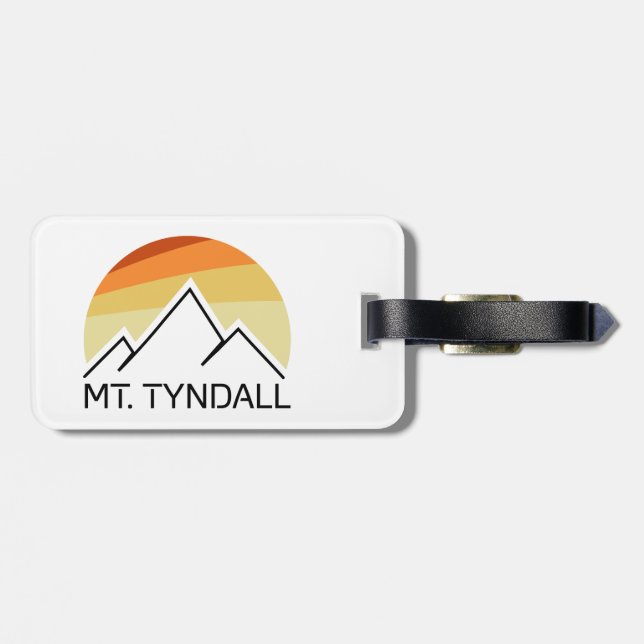 Mt. Tyndall California Retro Bagagebricka (Baksida Vågrät)