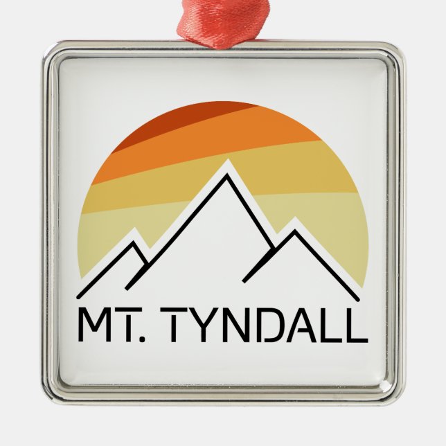 Mt. Tyndall California Retro Julgransprydnad Metall (Framsidan)