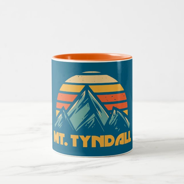 Mt. Tyndall California Retro Turcos Två-Tonad Mugg (Center)