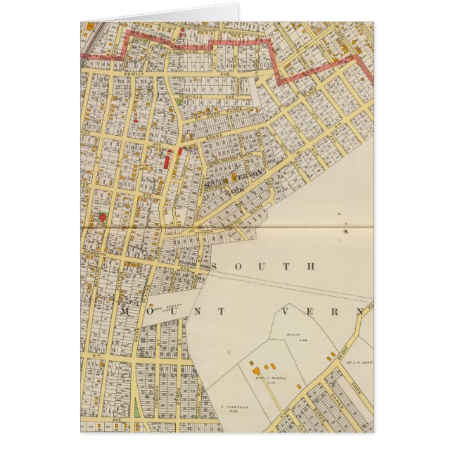 Mt Vernon Atlas Karta Hälsningskort (Framsidan)