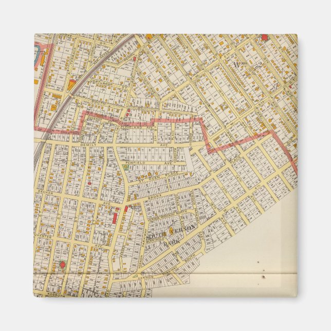 Mt Vernon Atlas Karta Magnet (Framsidan)