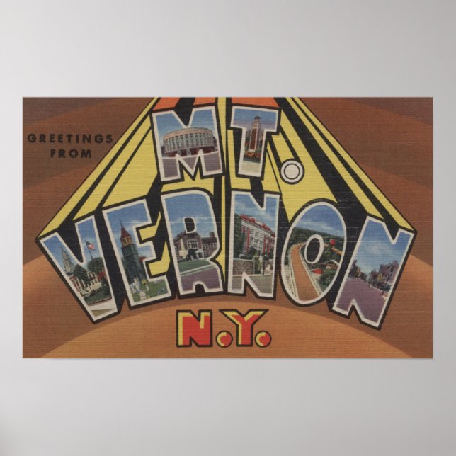Mt. Vernon, New York - Stora Brev Scenes Poster (Framsidan)