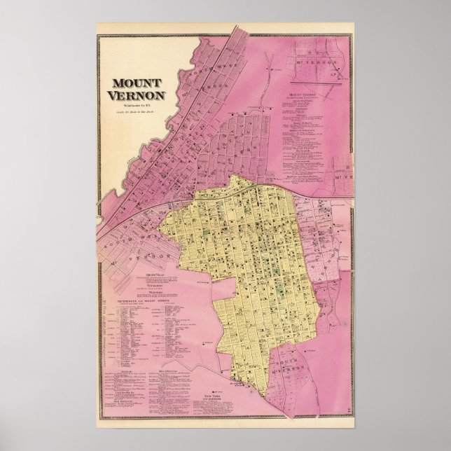 Mt Vernon, NY Poster (Framsidan)