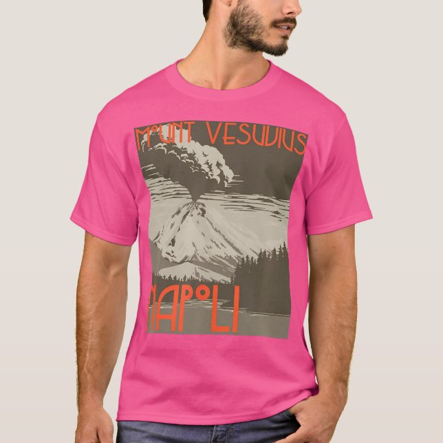 Mt Vesuvius Souvenir T Shirt (Framsida)