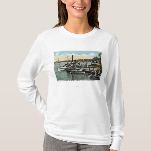 Mt. Washington, anslöt Steamers för Gov. Endicott T-shirt (Framsida)