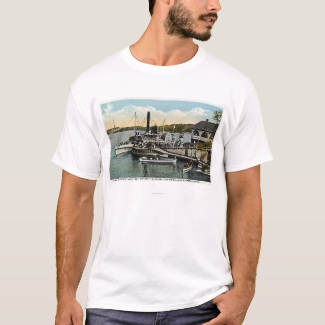 Mt. Washington, anslöt Steamers för Gov. Endicott T Shirt (Framsida)